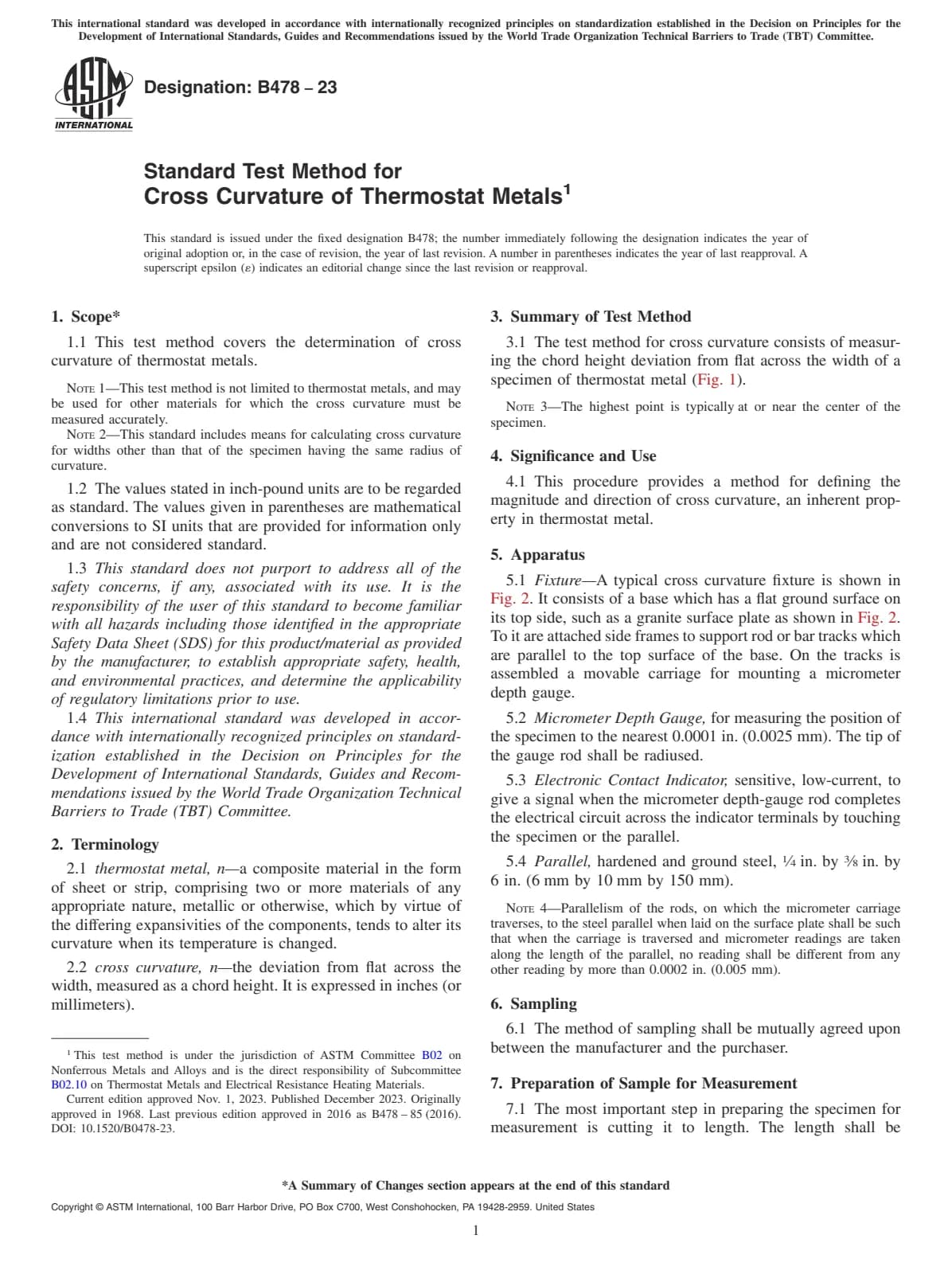 Первая страница стандарта ASTM B478-23