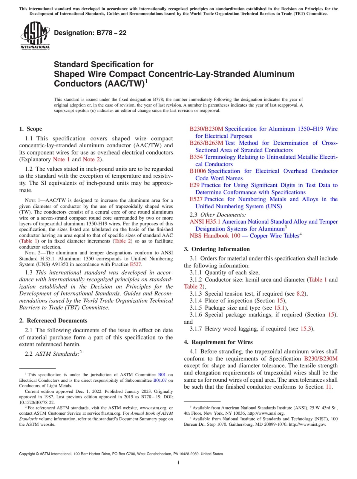 Первая страница стандарта ASTM B778-22