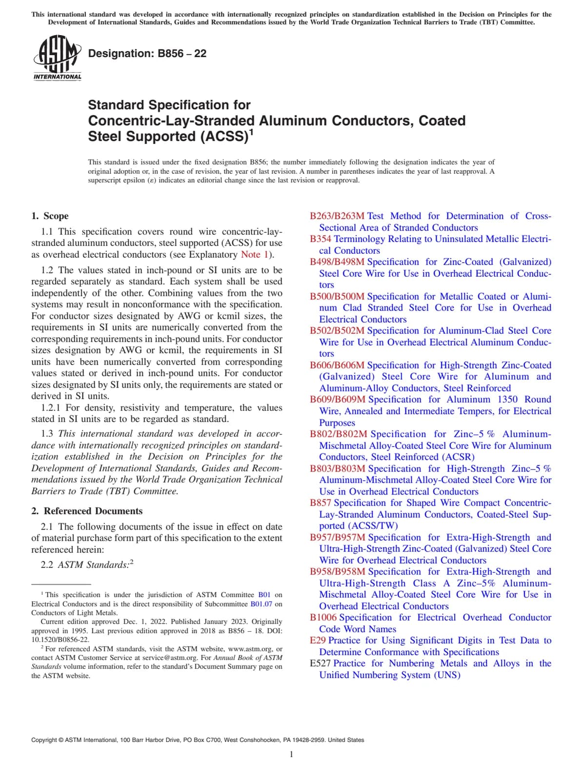 Первая страница стандарта ASTM B856-22