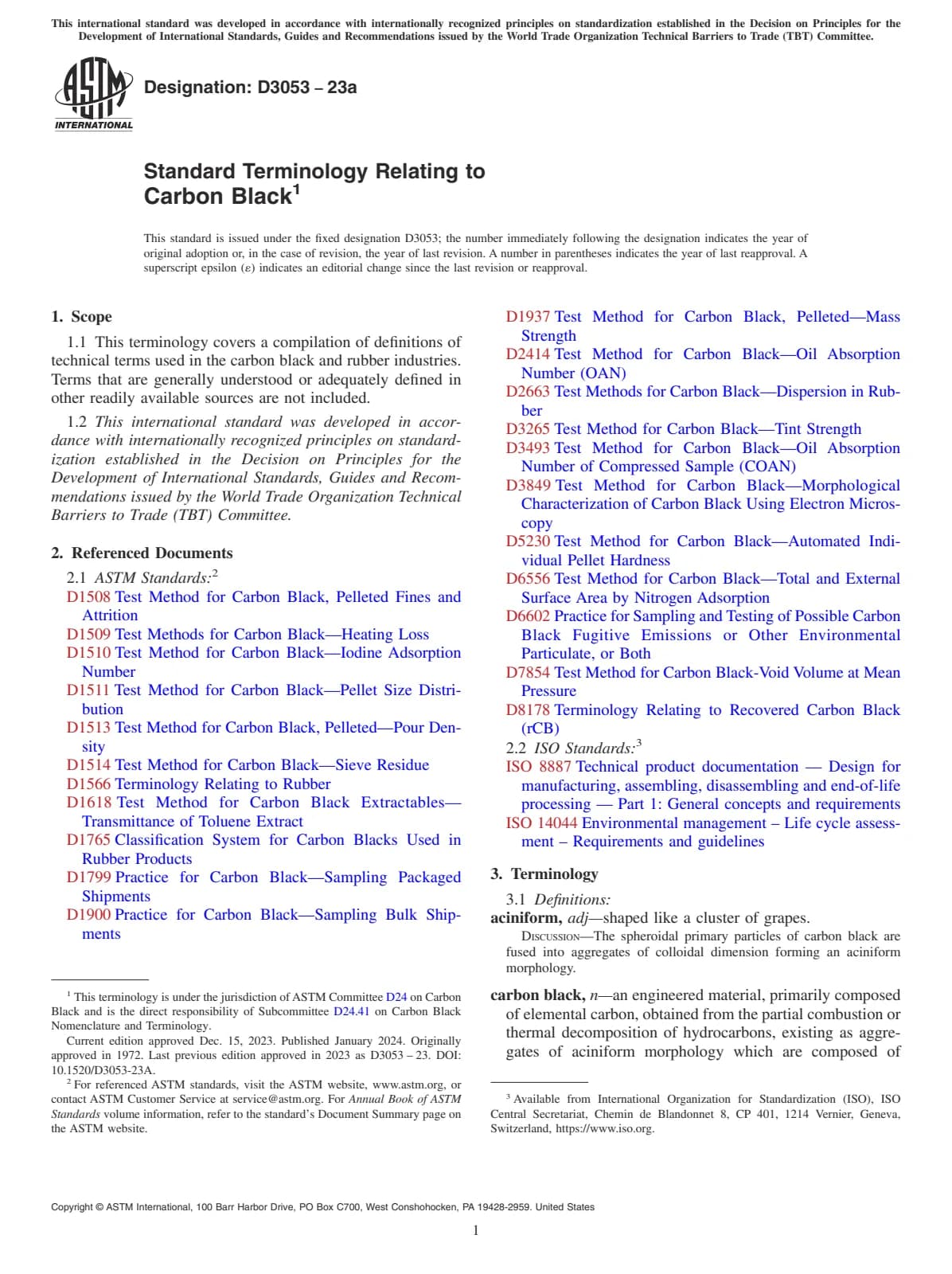 Первая страница стандарта ASTM D3053-23a