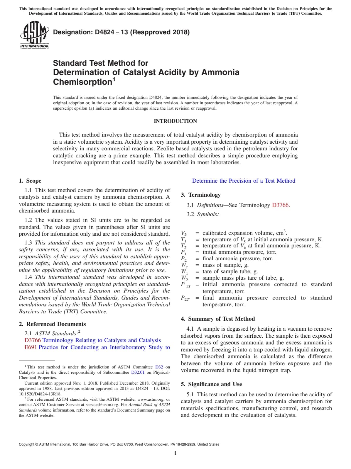 Первая страница стандарта ASTM D4824-13(2018)