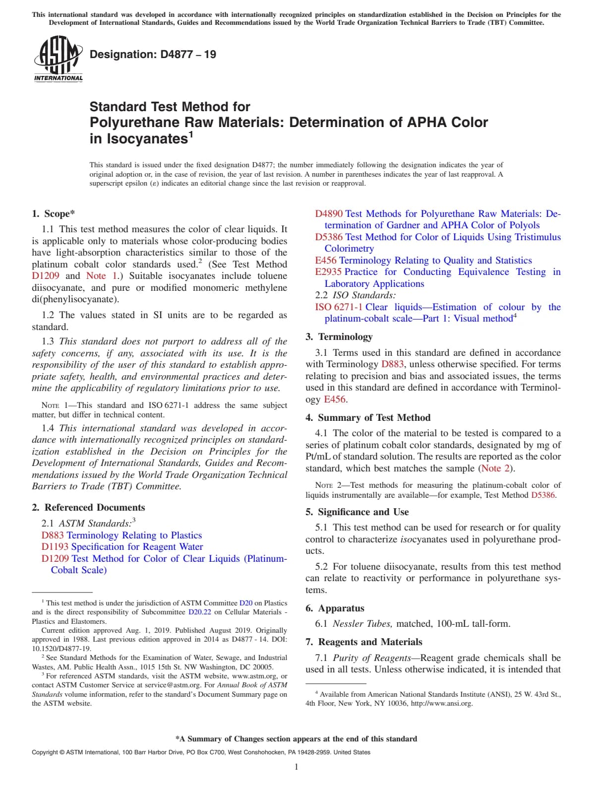 Первая страница стандарта ASTM D4877-19