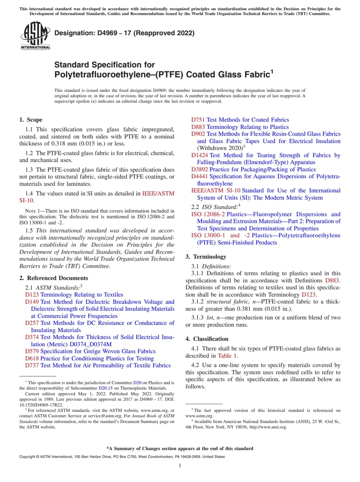 Первая страница стандарта ASTM D4969-17(2022)