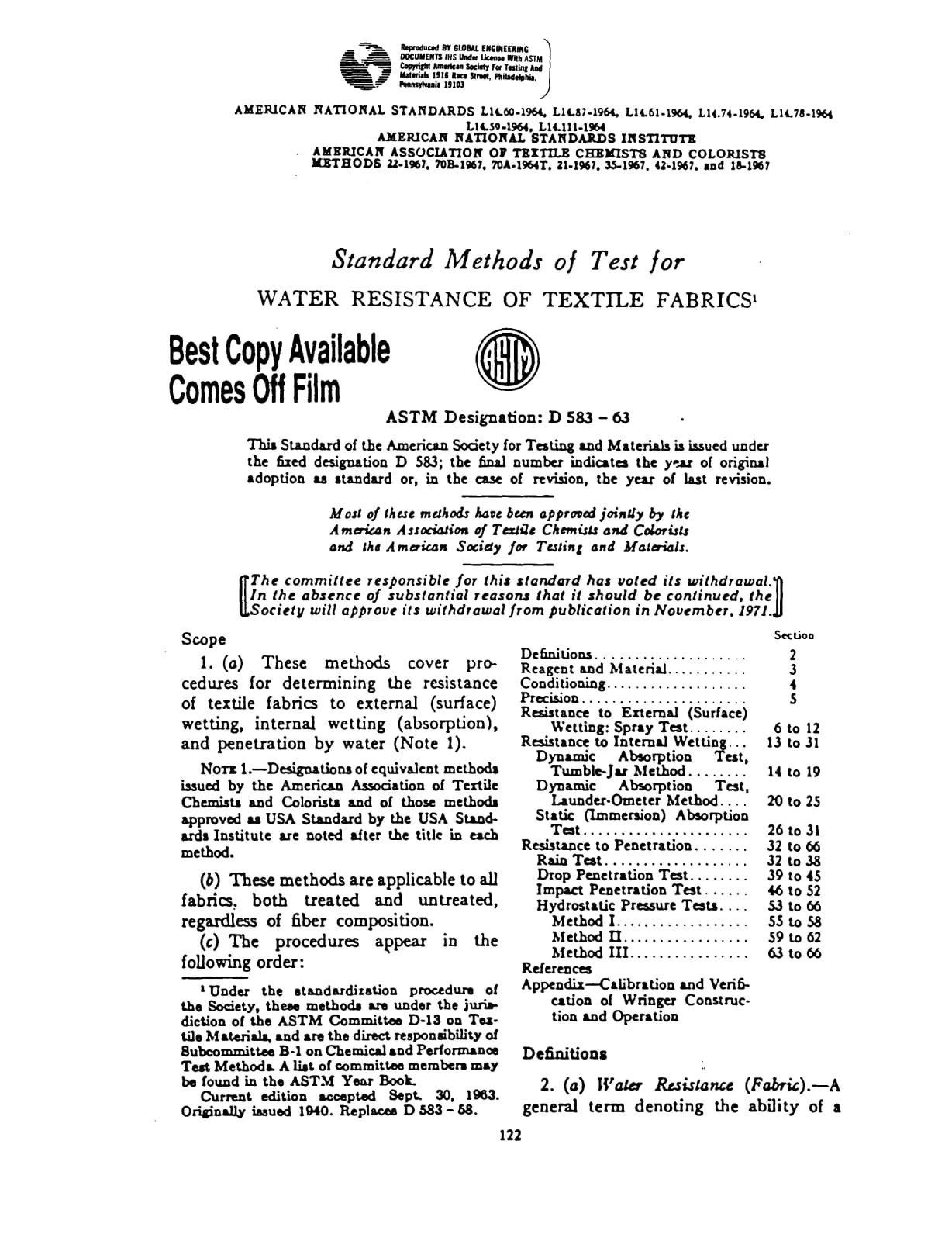 Первая страница стандарта ASTM D5836-03
