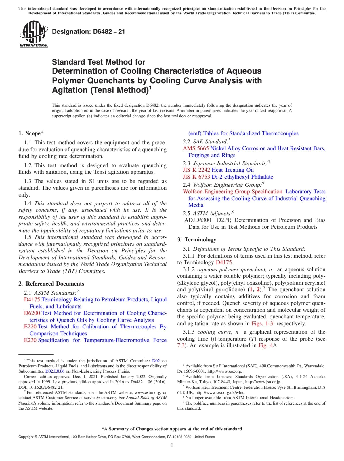 Первая страница стандарта ASTM D6482-21