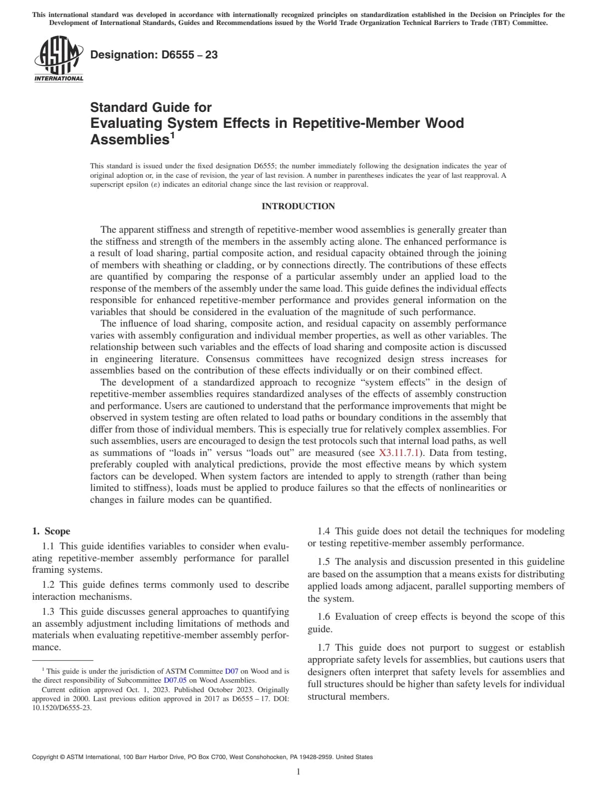 Первая страница стандарта ASTM D6555-23