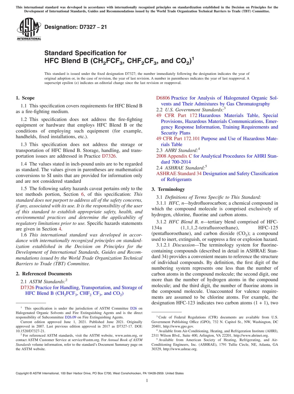 Первая страница стандарта ASTM D7327-21