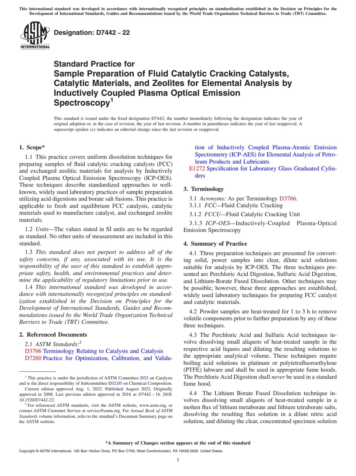 Первая страница стандарта ASTM D7442-22