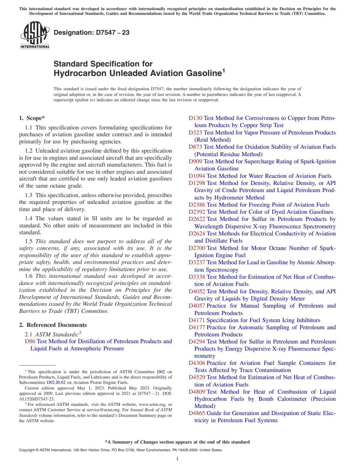 Первая страница стандарта ASTM D7547-23