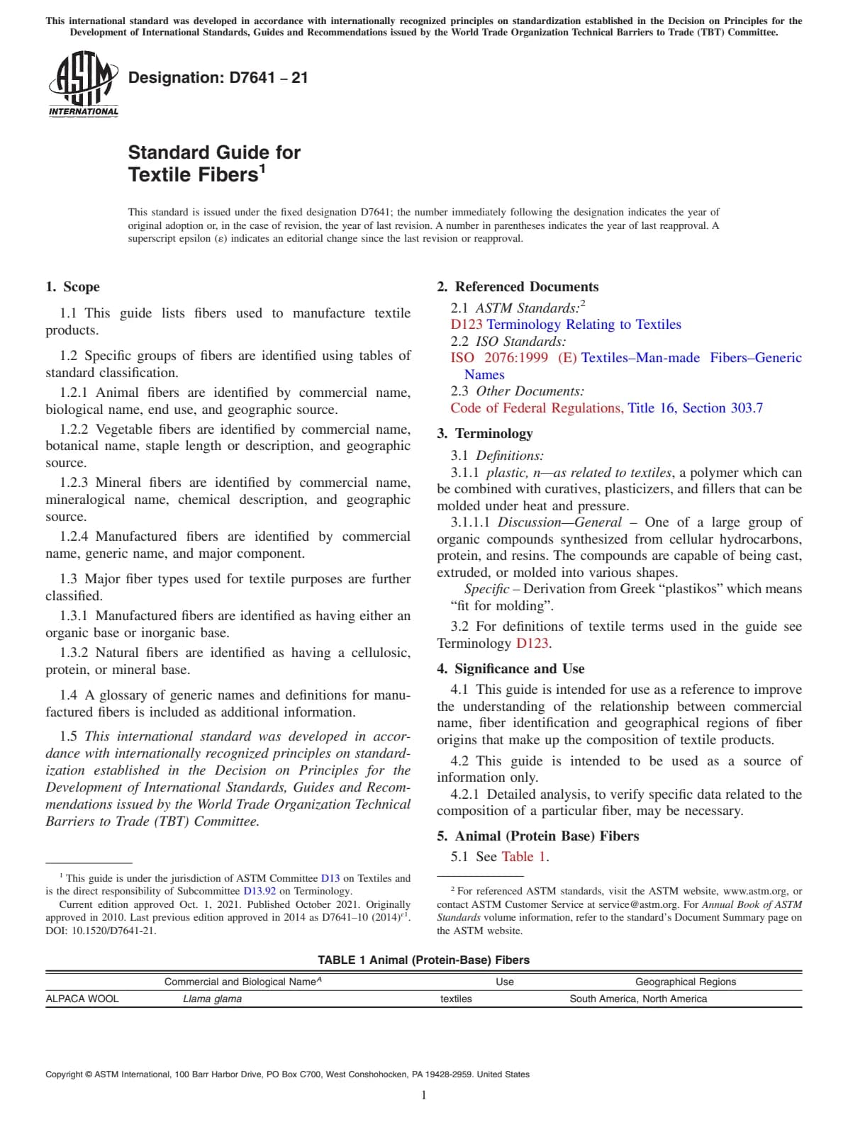Первая страница стандарта ASTM D7641-21