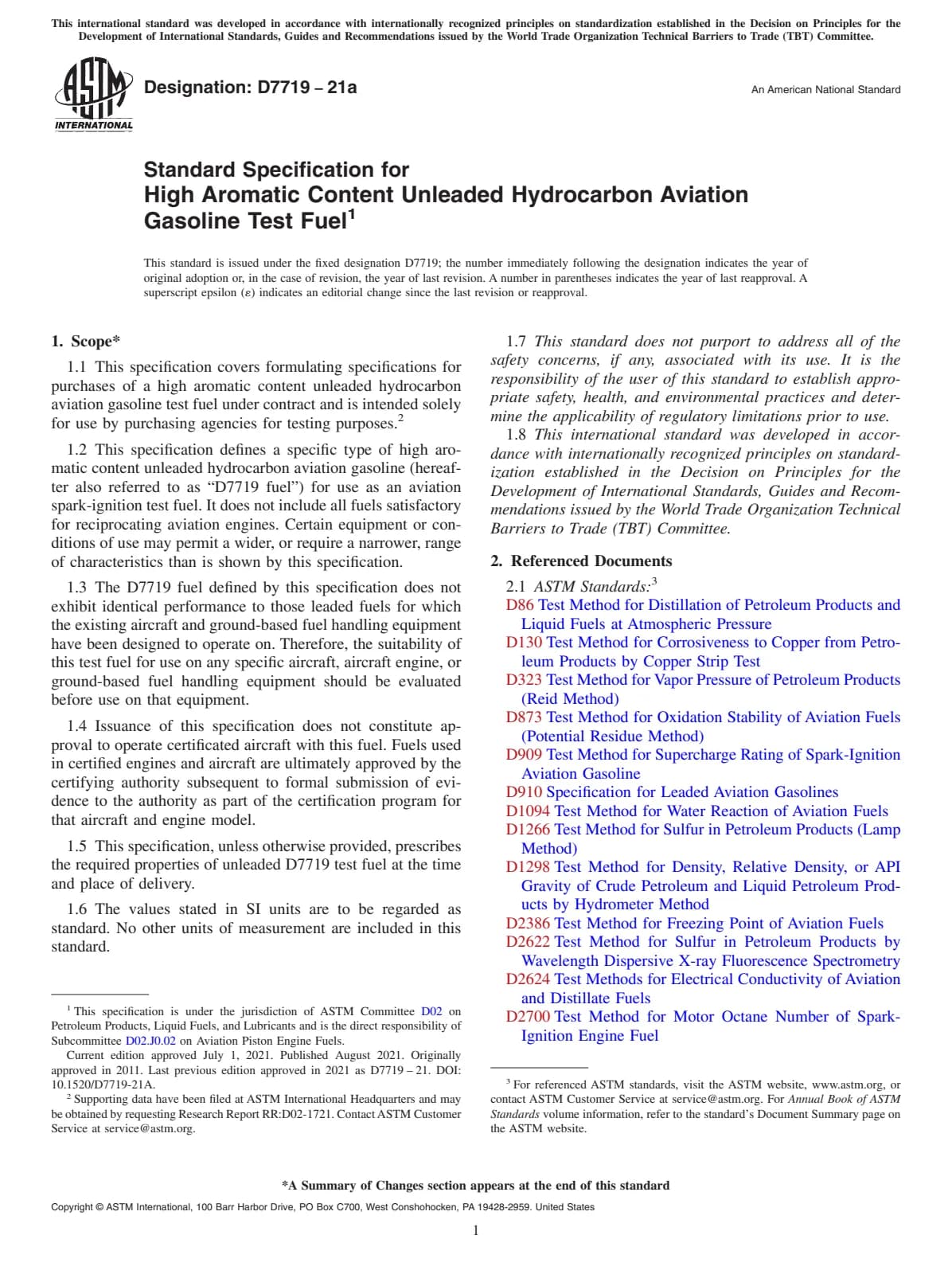 Первая страница стандарта ASTM D7719-21a