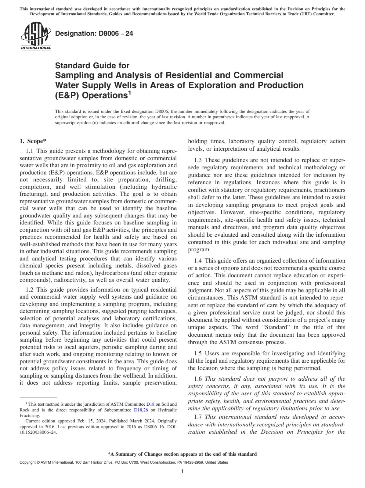 Первая страница стандарта ASTM D8006-24