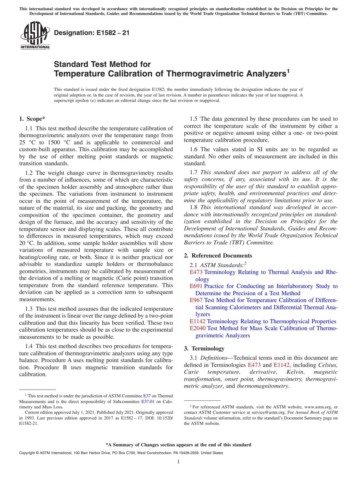 Первая страница стандарта ASTM E1582-21