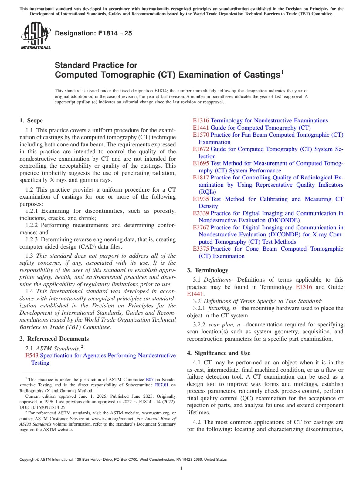 Первая страница стандарта ASTM E1814-25