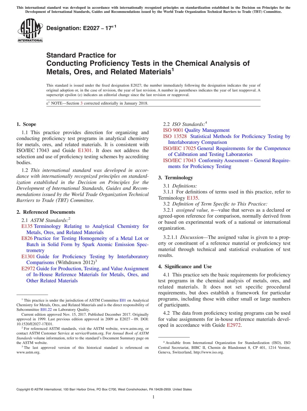 Первая страница стандарта ASTM E2027-17e1