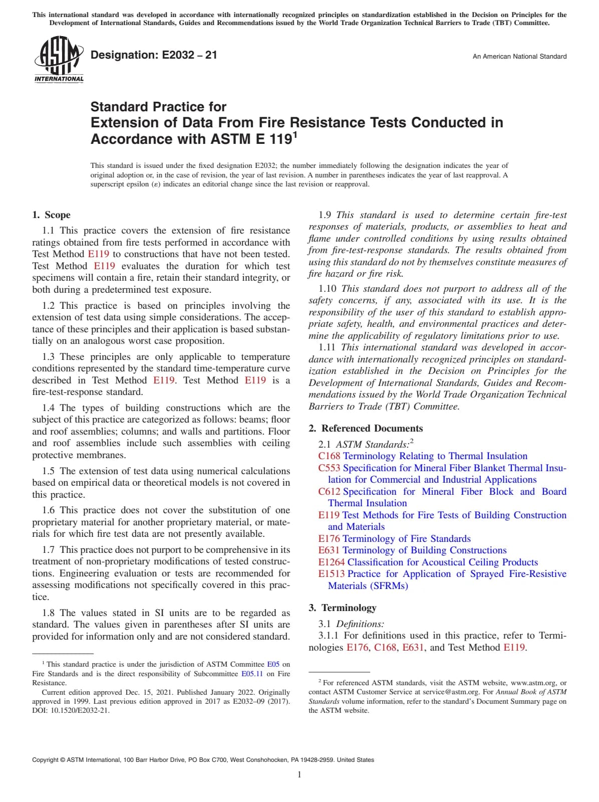 Первая страница стандарта ASTM E2032-21