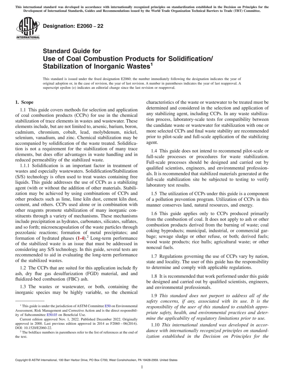 Первая страница стандарта ASTM E2060-22