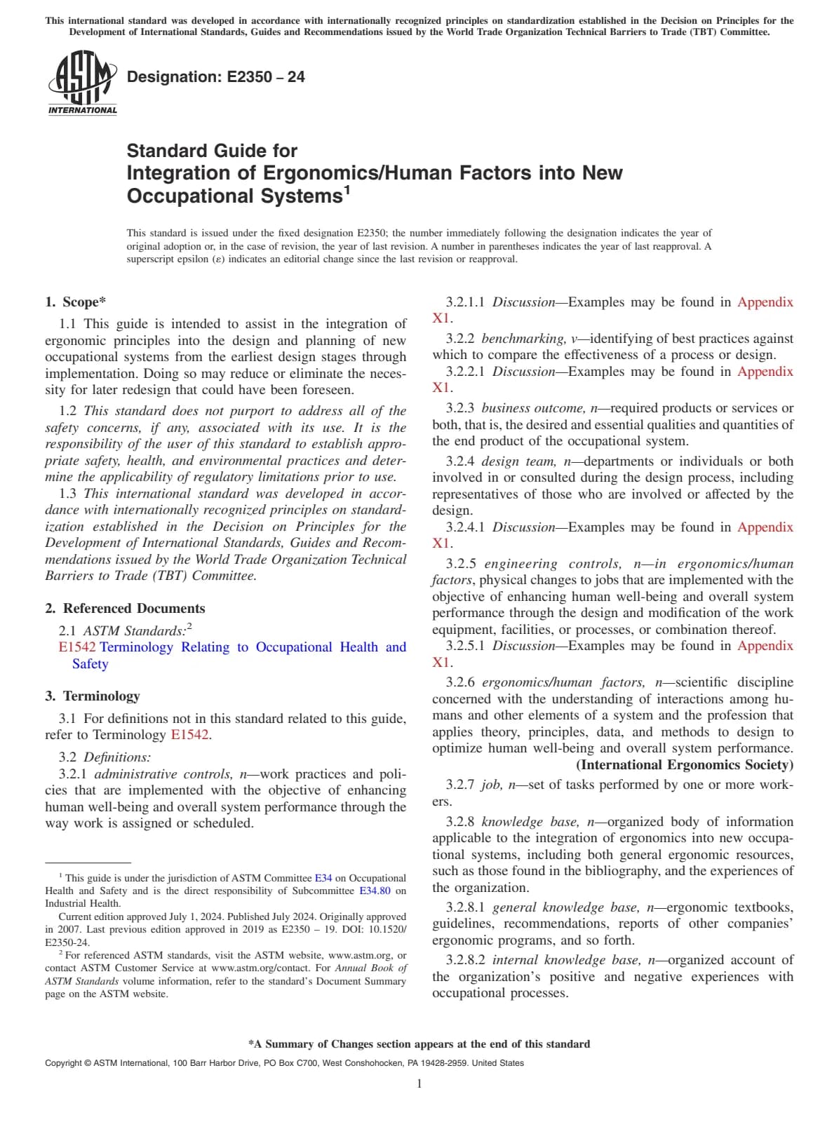 Первая страница стандарта ASTM E2350-24
