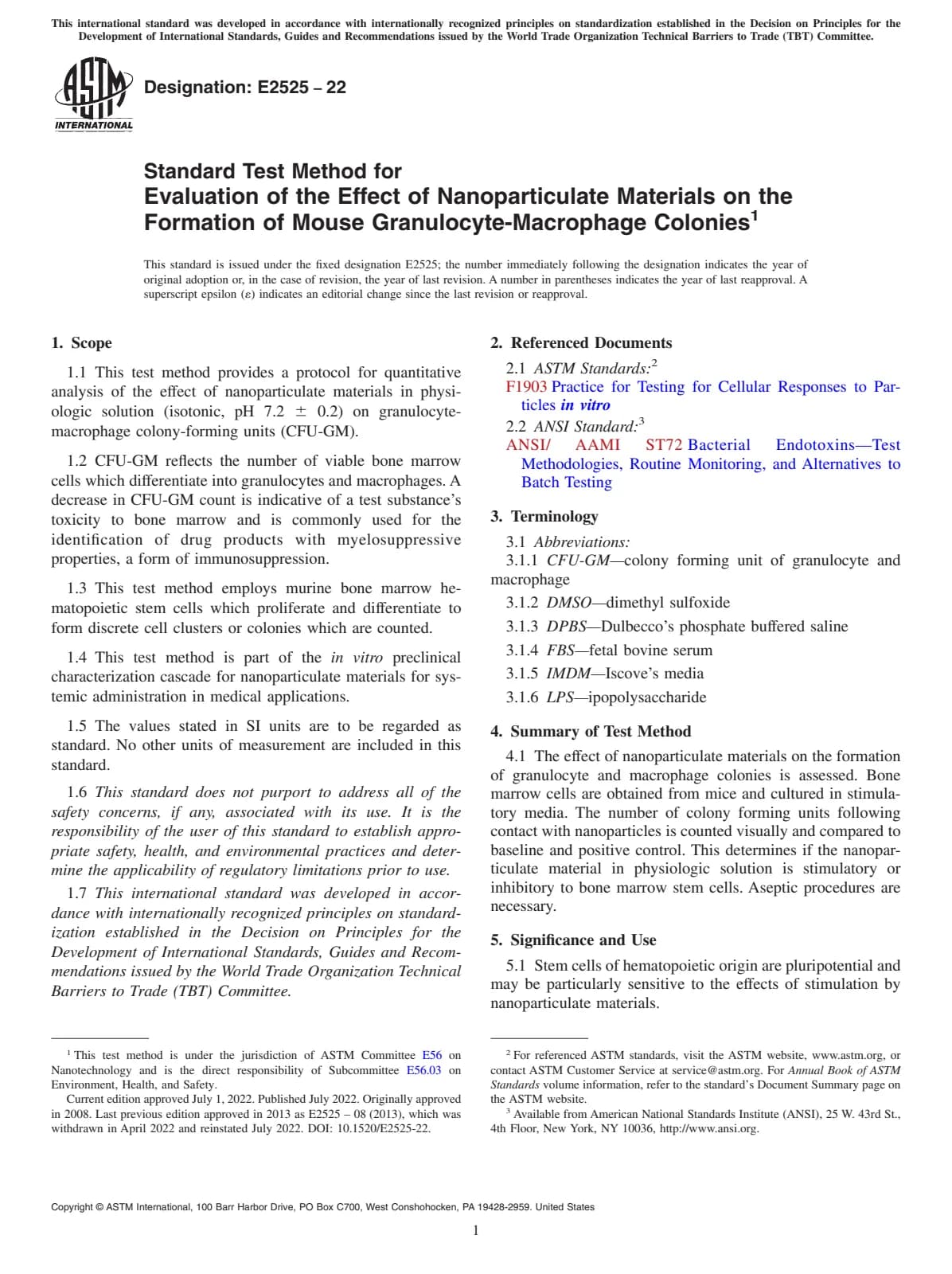 Первая страница стандарта ASTM E2525-22