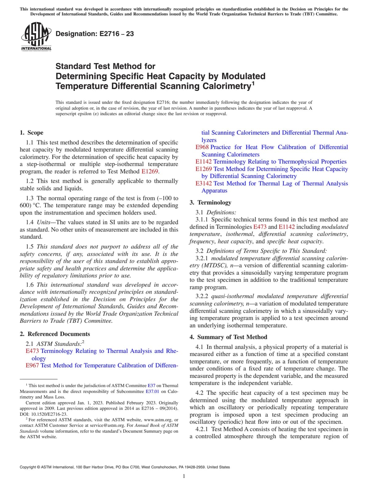 Первая страница стандарта ASTM E2716-23