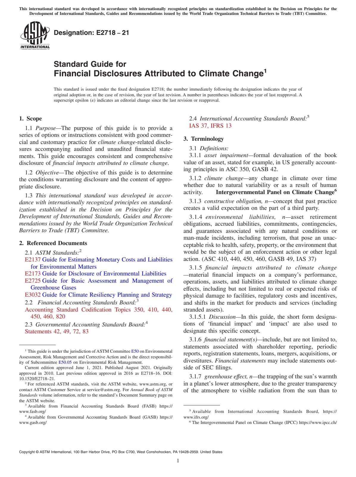 Первая страница стандарта ASTM E2718-21