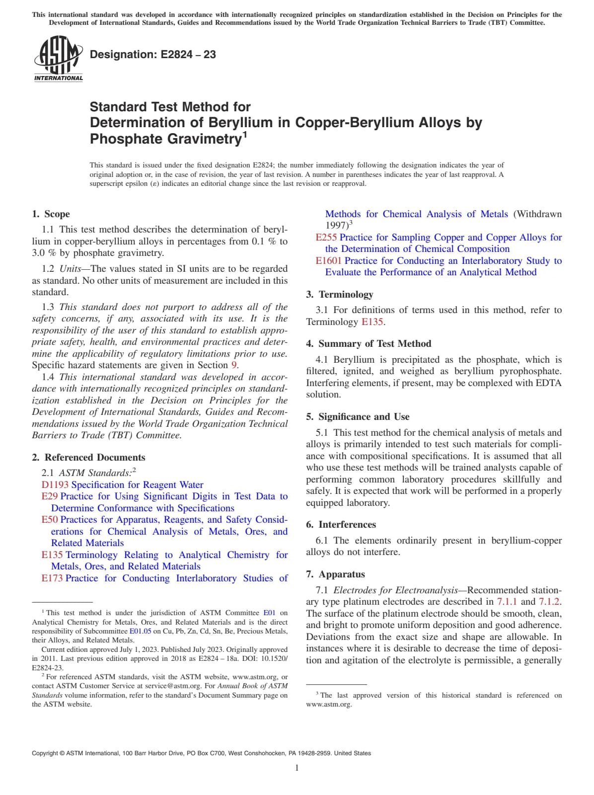 Первая страница стандарта ASTM E2824-23