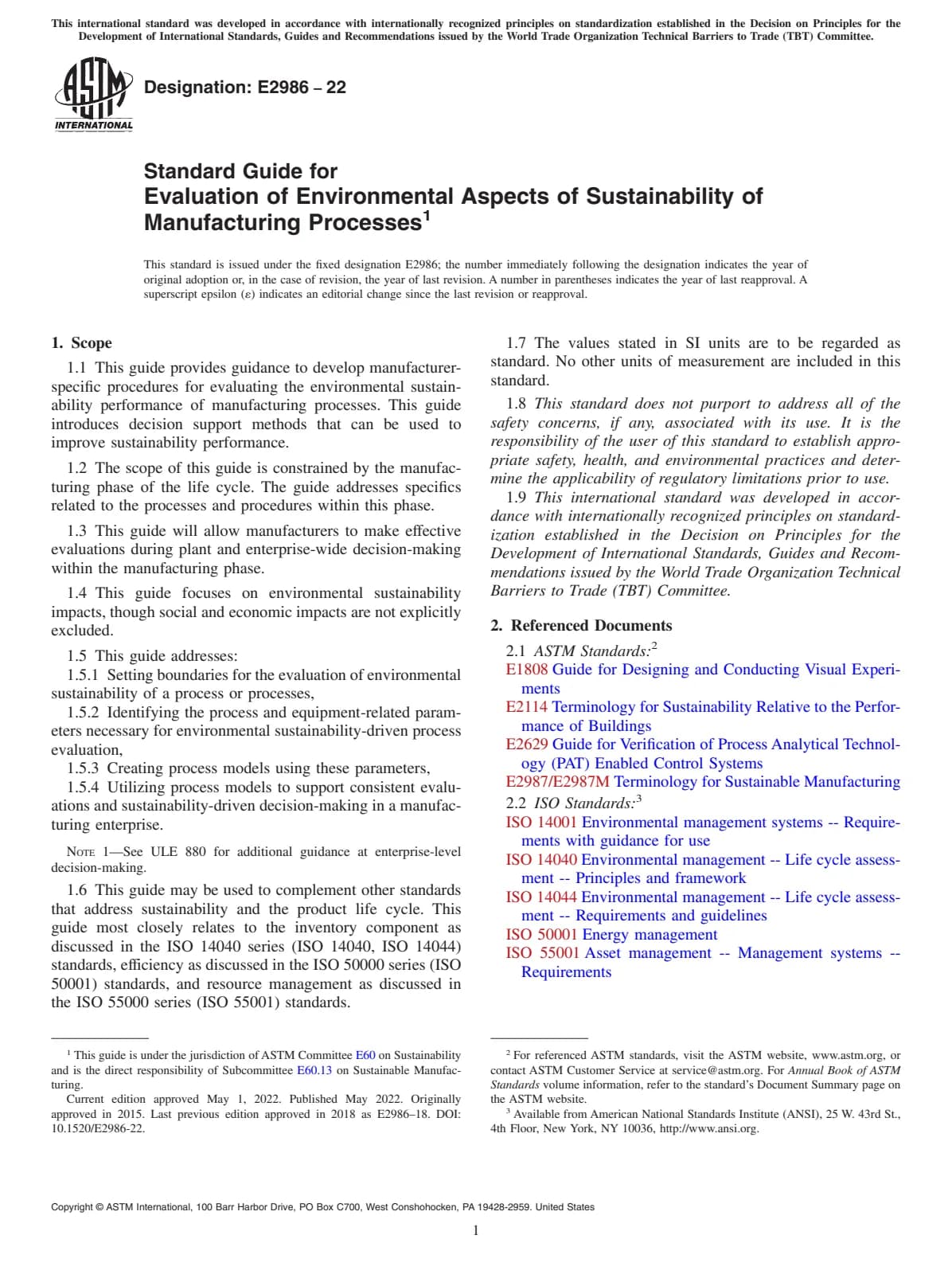 Первая страница стандарта ASTM E2986-22