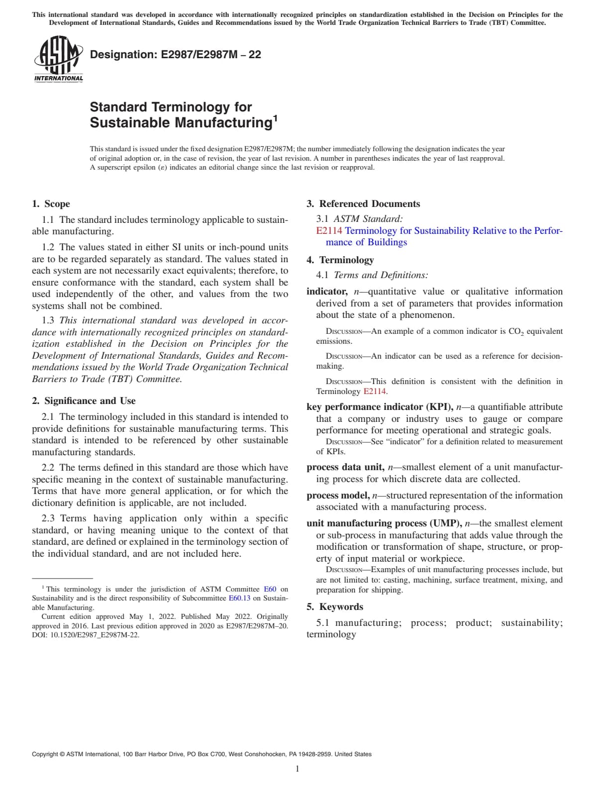 Первая страница стандарта ASTM E2987/E2987M-22