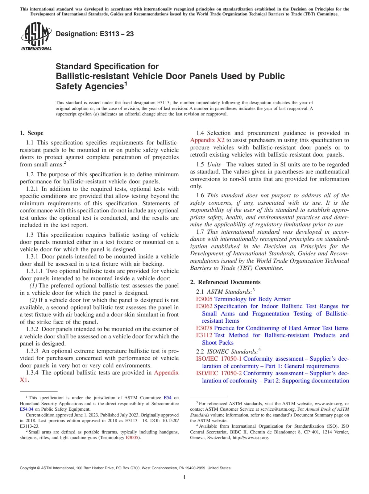 Первая страница стандарта ASTM E3113-23