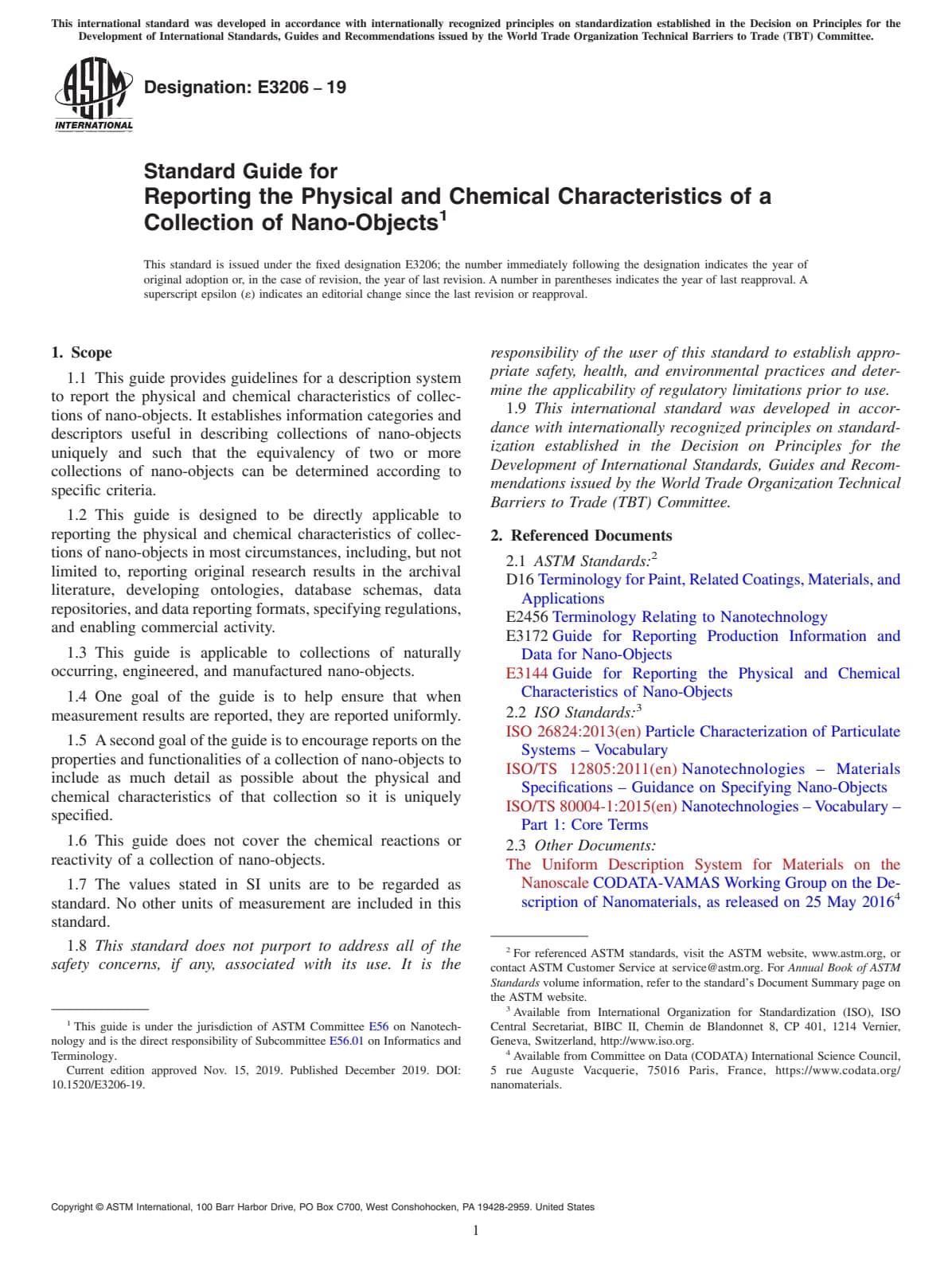 Первая страница стандарта ASTM E3206-19