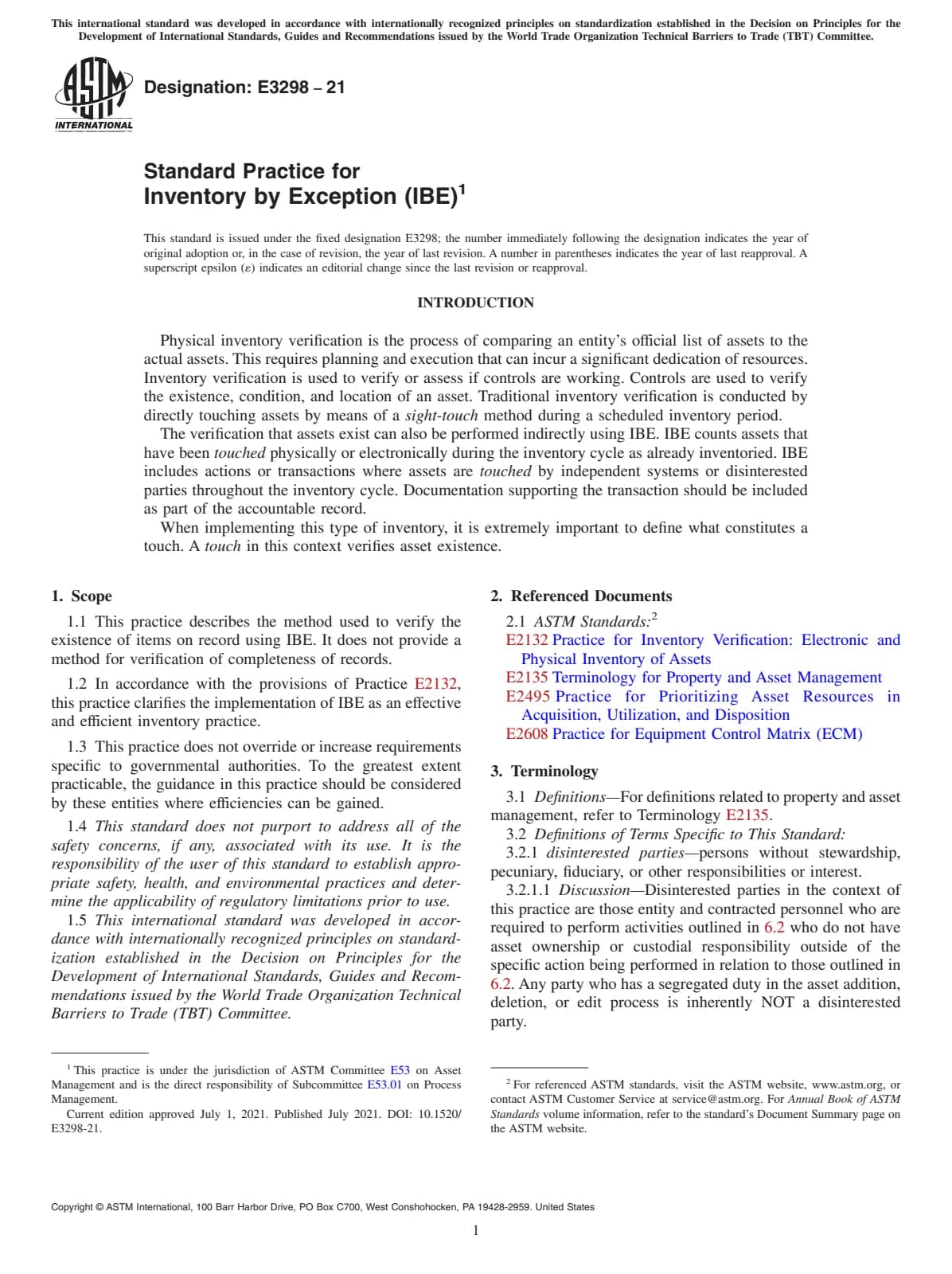 Первая страница стандарта ASTM E3298-21