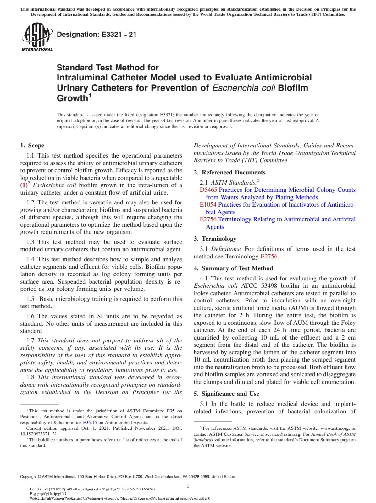 Первая страница стандарта ASTM E3321-21