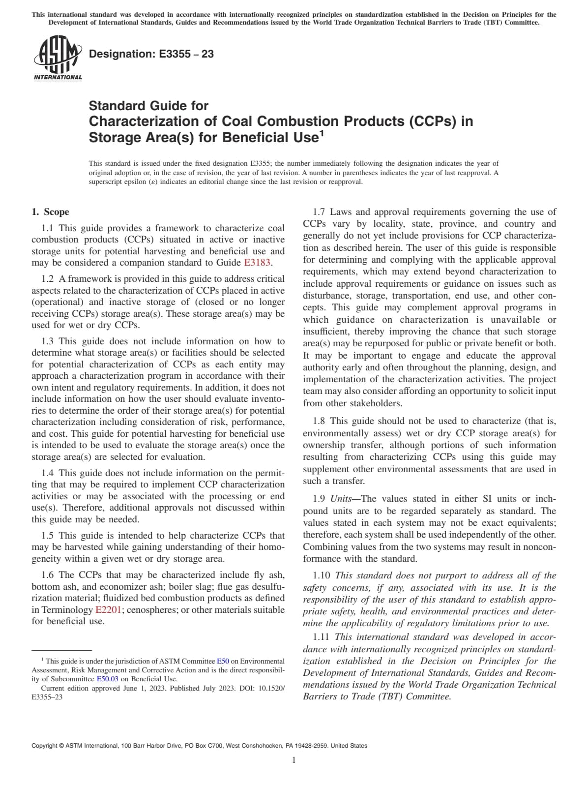 Первая страница стандарта ASTM E3355-23