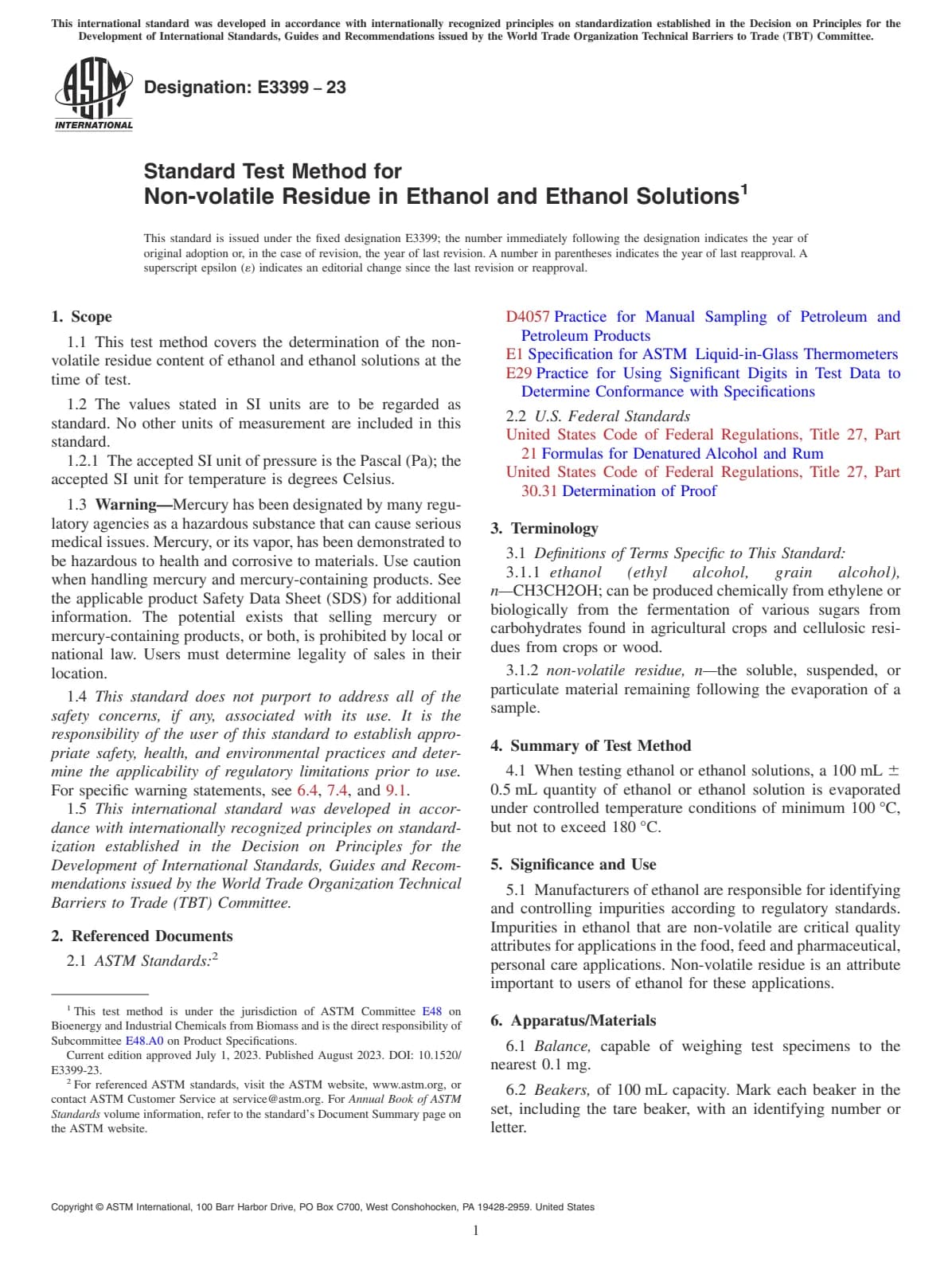 Первая страница стандарта ASTM E3399-23