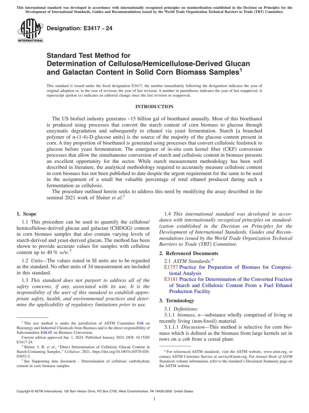 Первая страница стандарта ASTM E3417-24