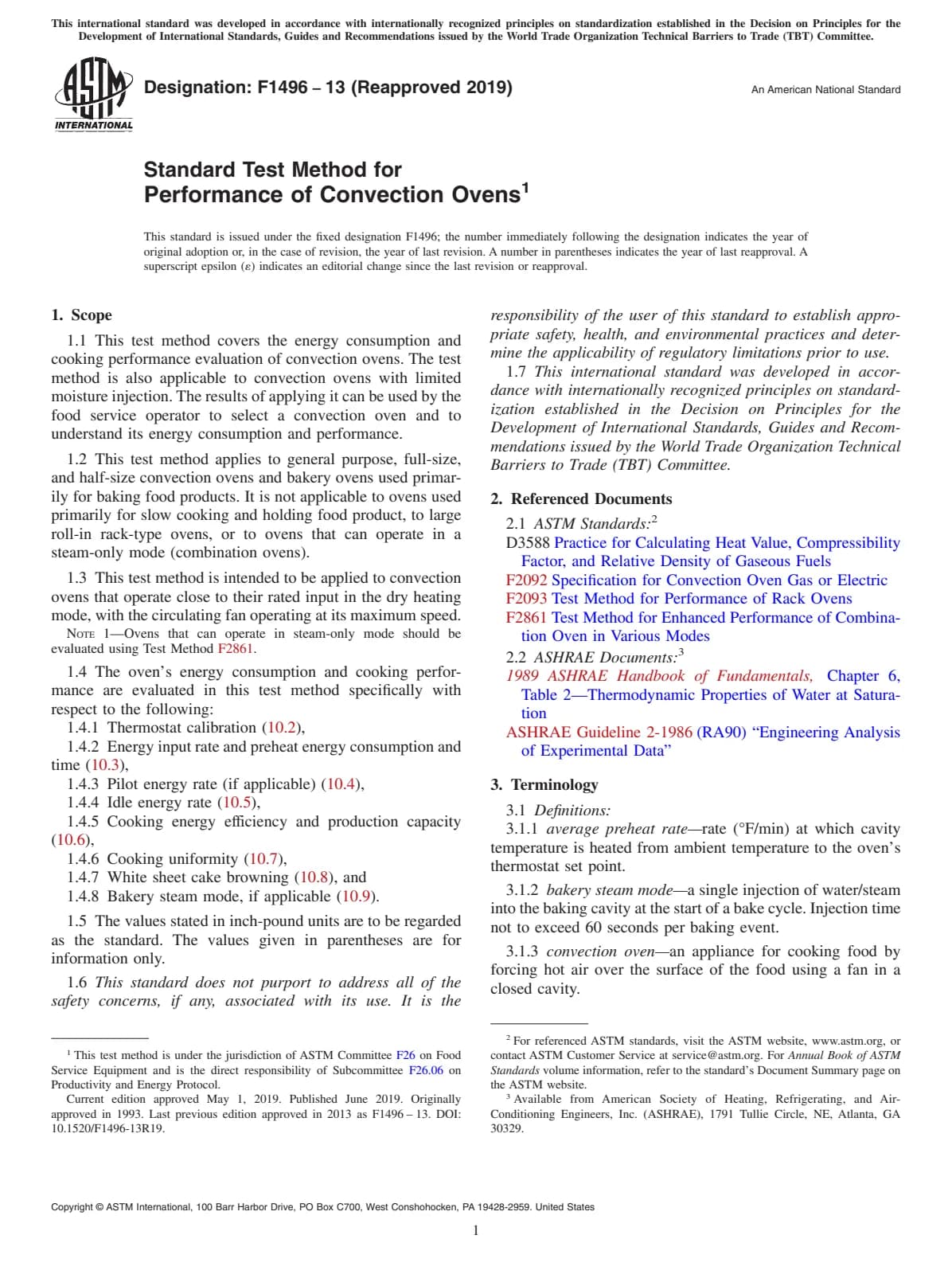 Первая страница стандарта ASTM F1496-13(2019)