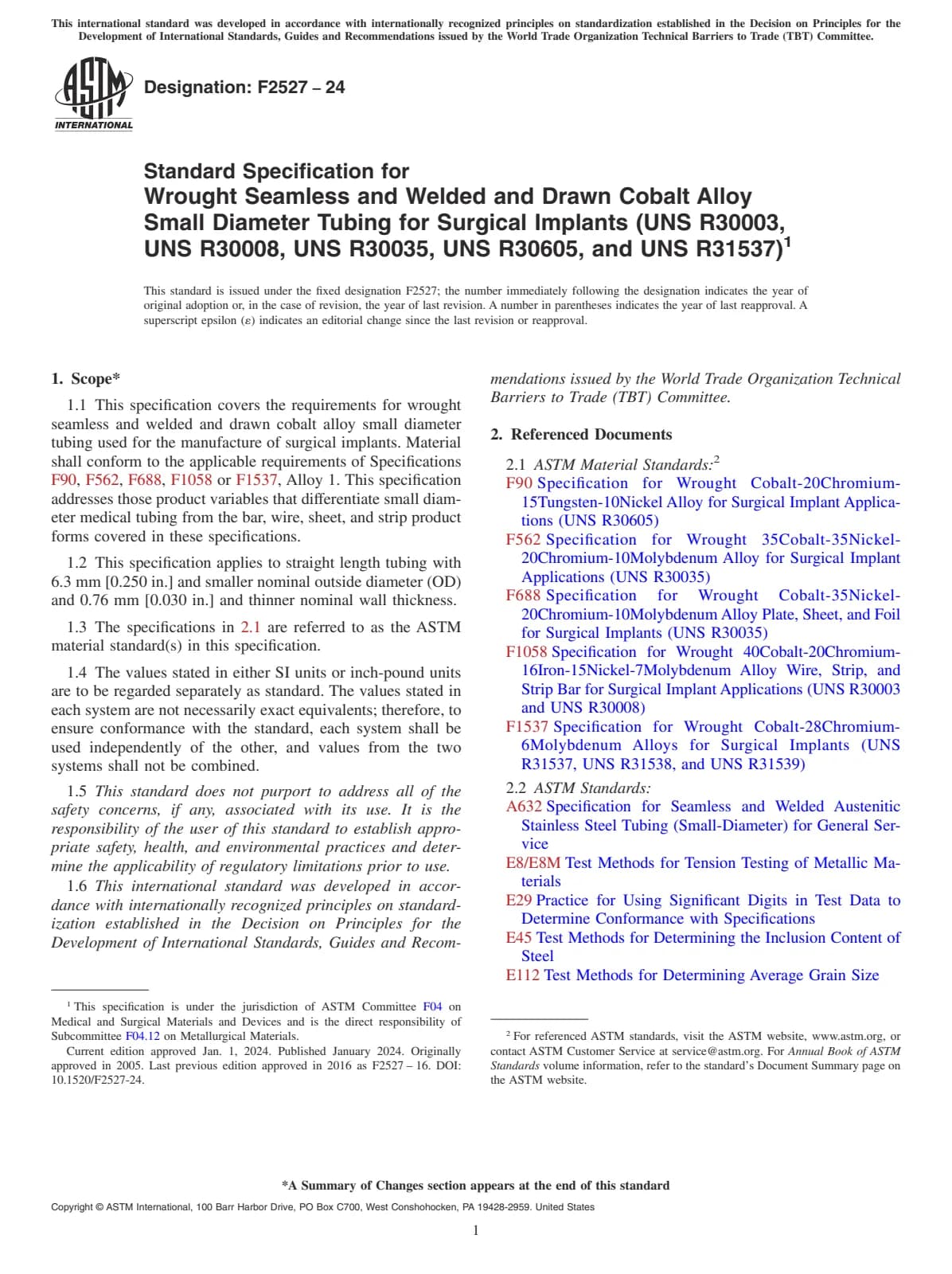 Первая страница стандарта ASTM F2527-24