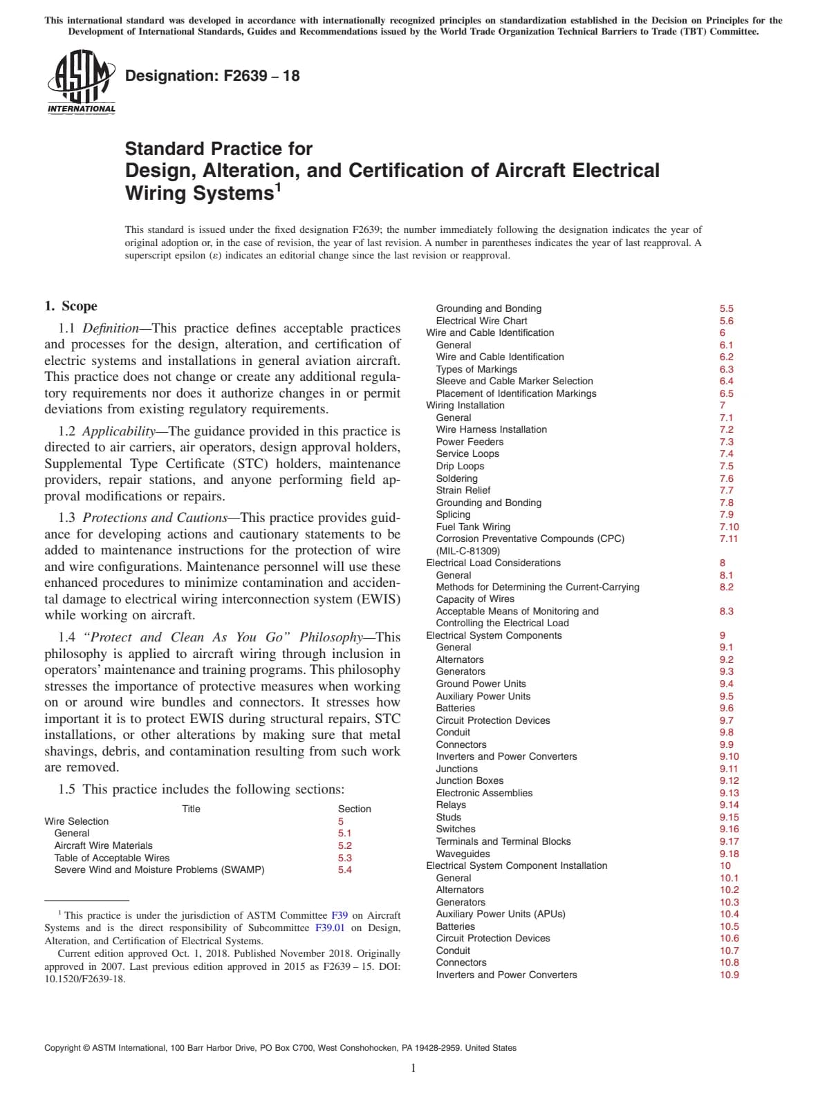 Первая страница стандарта ASTM F2639-18