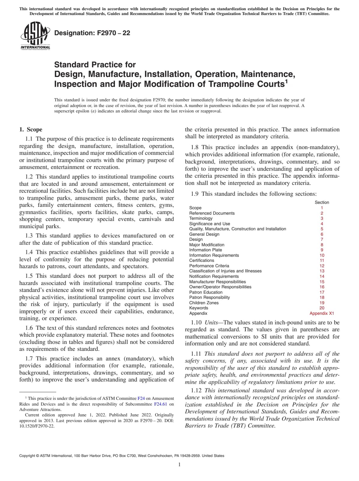 Первая страница стандарта ASTM F2970-22