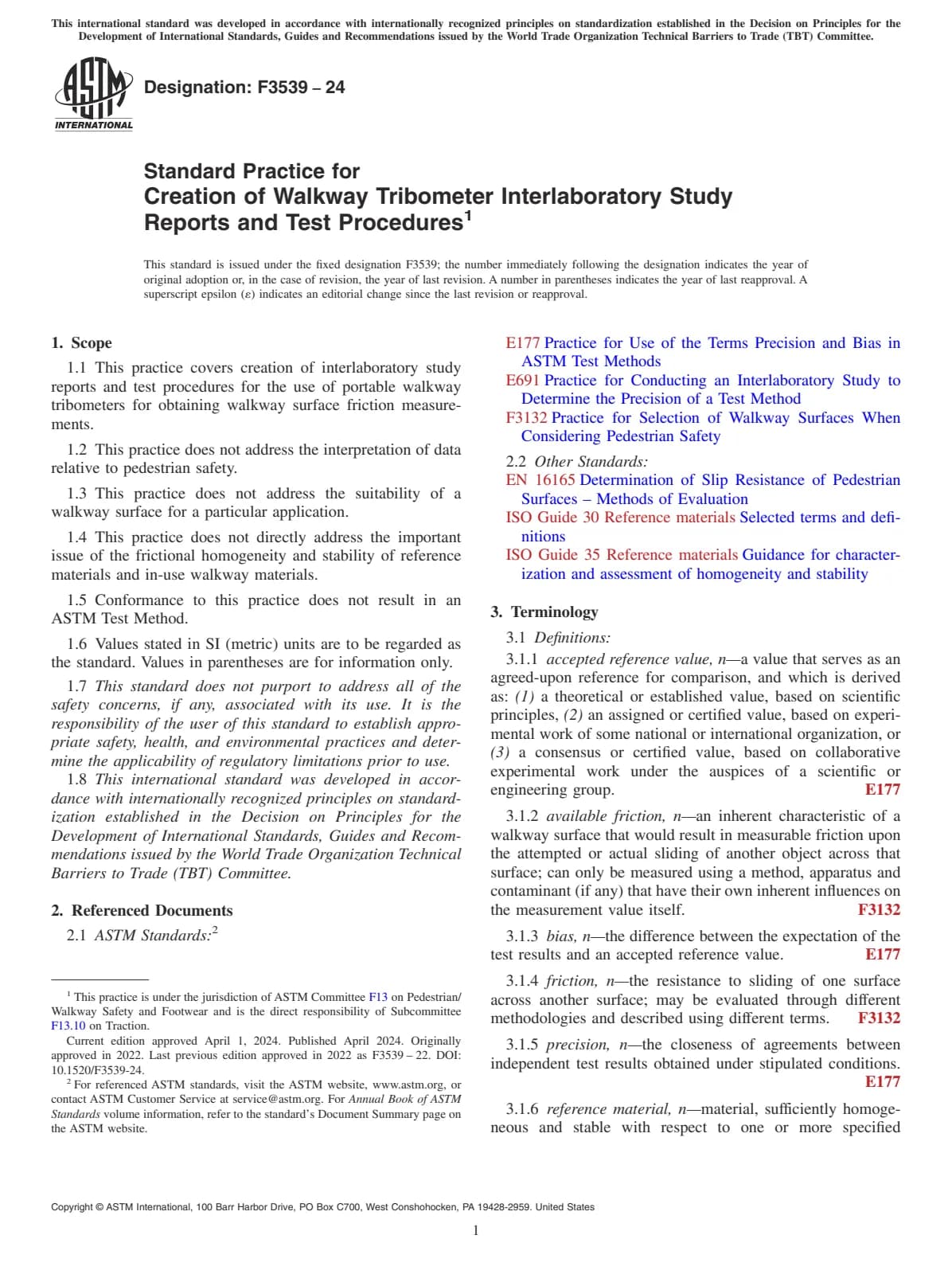 Первая страница стандарта ASTM F3539-24