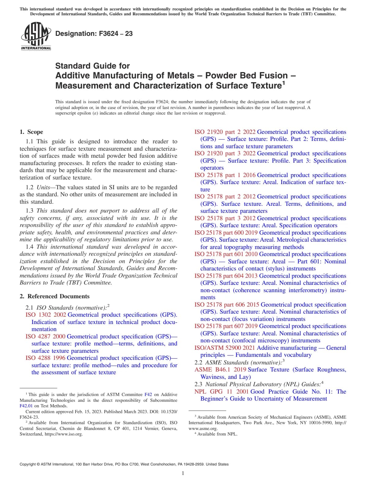 Первая страница стандарта ASTM F3624-23