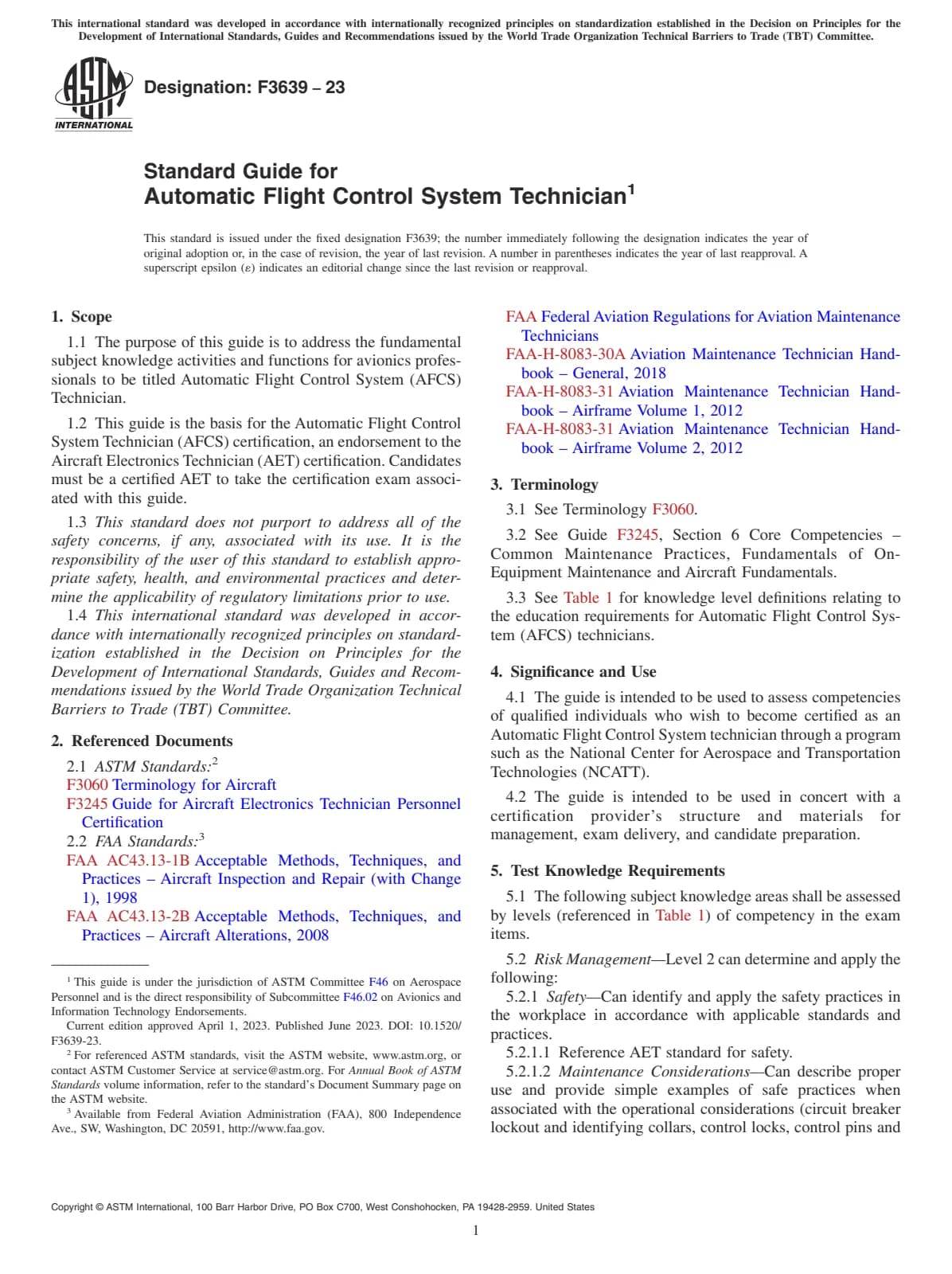 Первая страница стандарта ASTM F3639-23