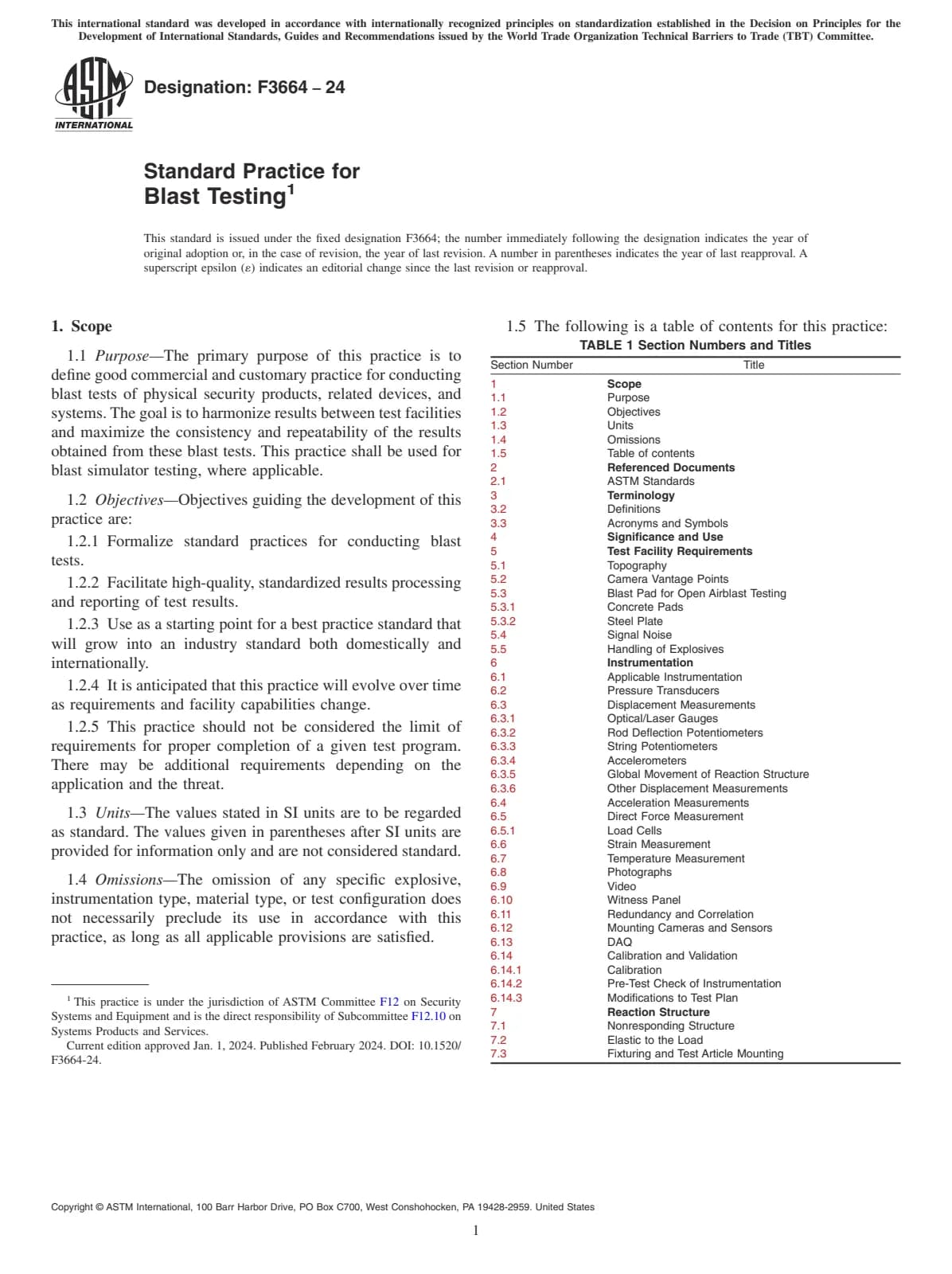 Первая страница стандарта ASTM F3664-24
