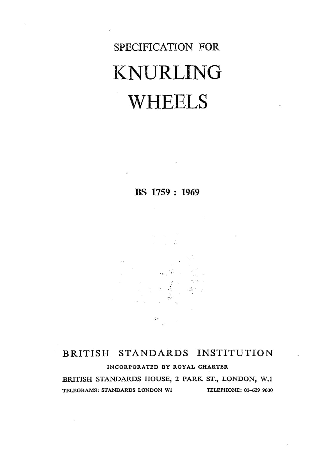 Первая страница стандарта BS 1759:1969