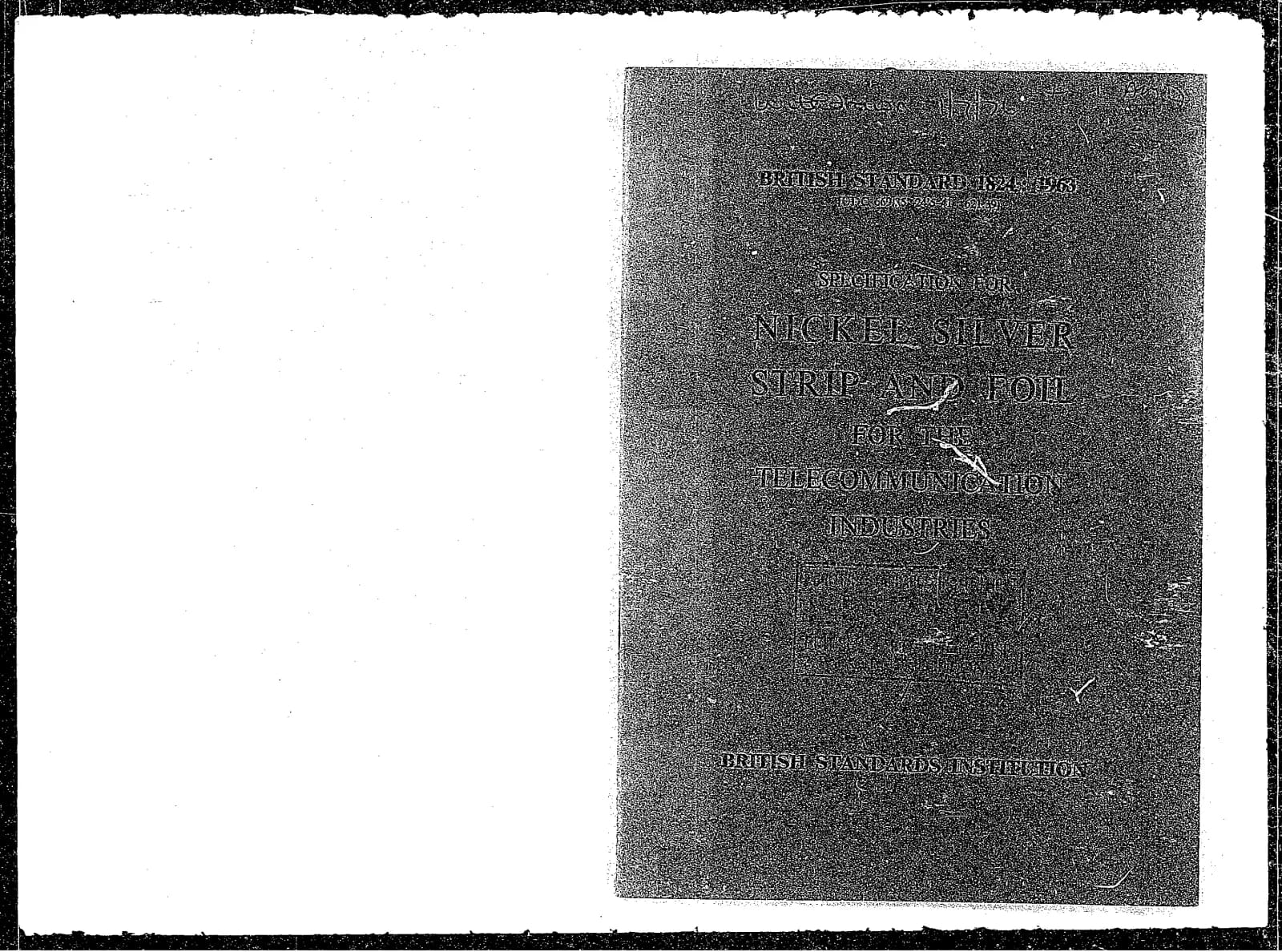 Первая страница стандарта BS 1824:1963