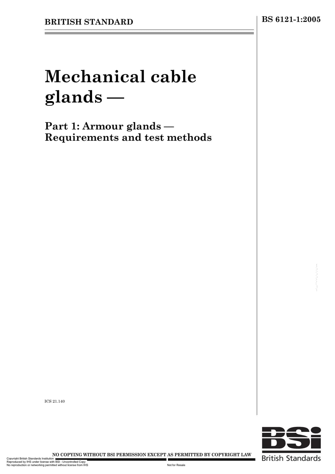Первая страница стандарта BS 6121-1:2005