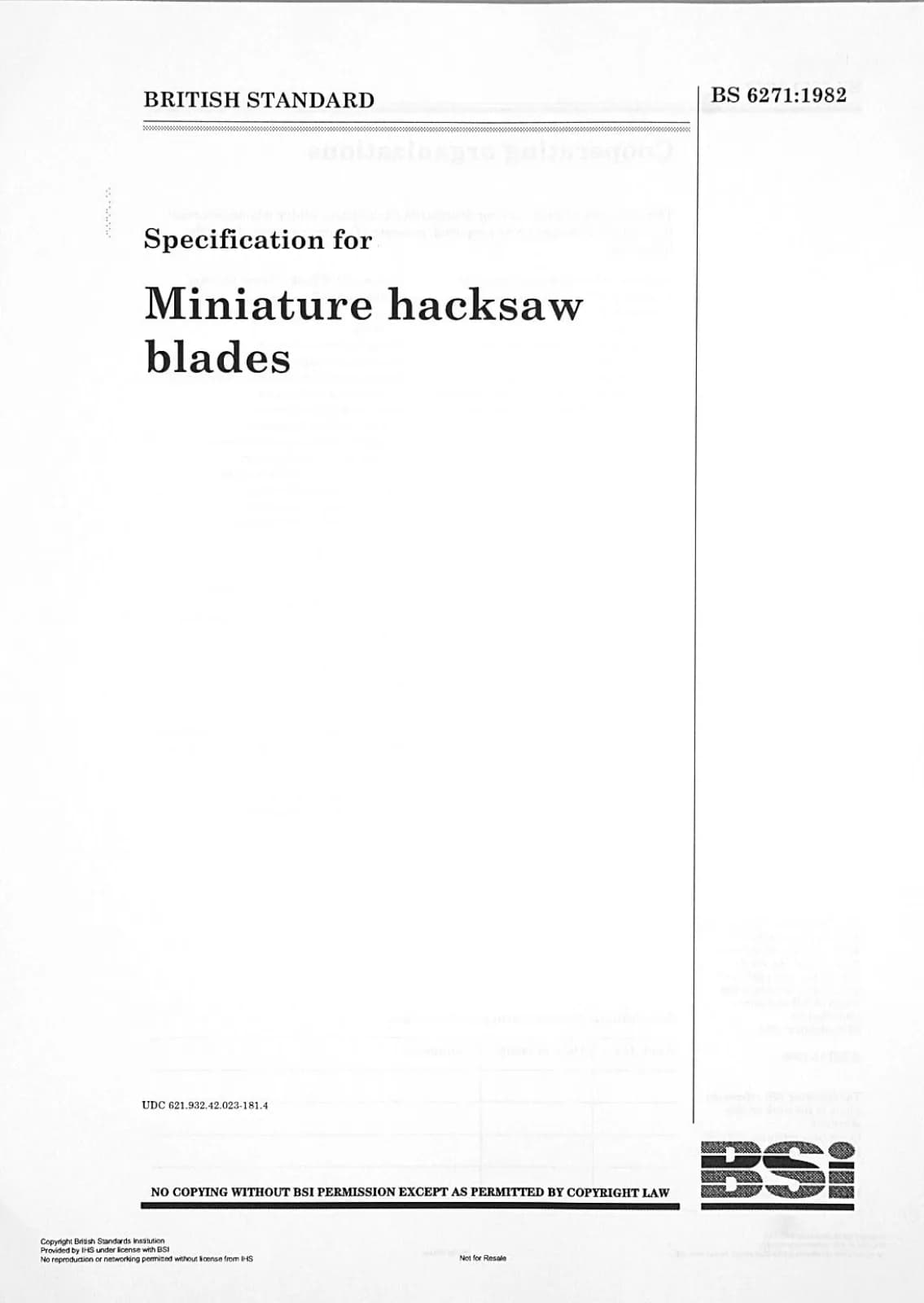 Первая страница стандарта BS 6271:1982
