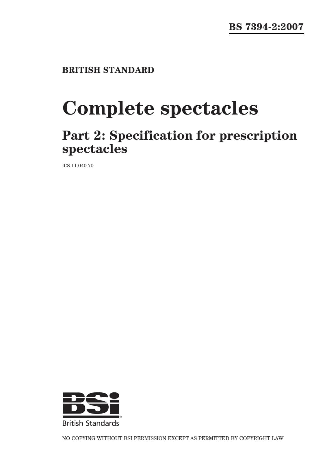 Первая страница стандарта BS 7394-2:2007