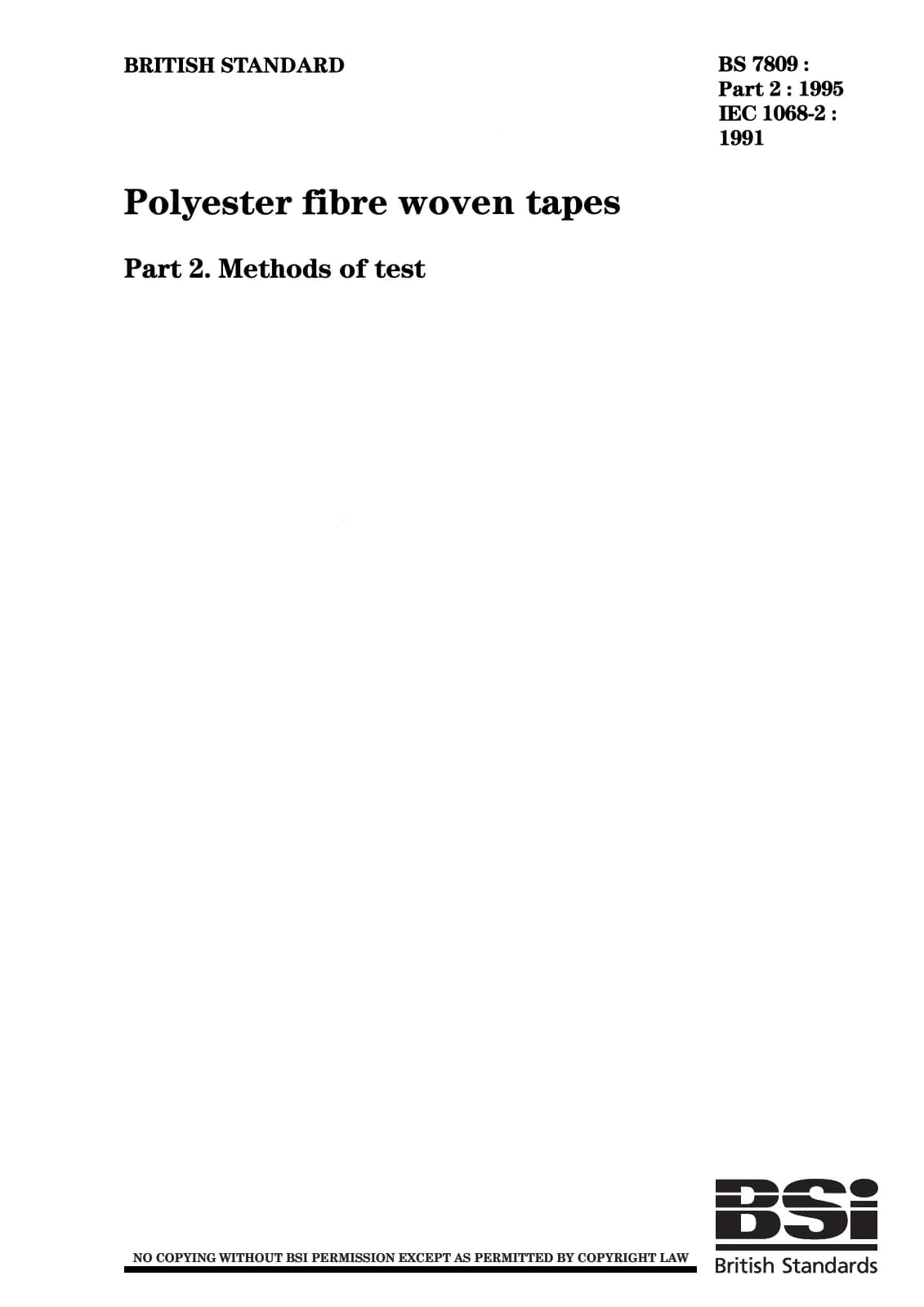Первая страница стандарта BS 7809-2:1995