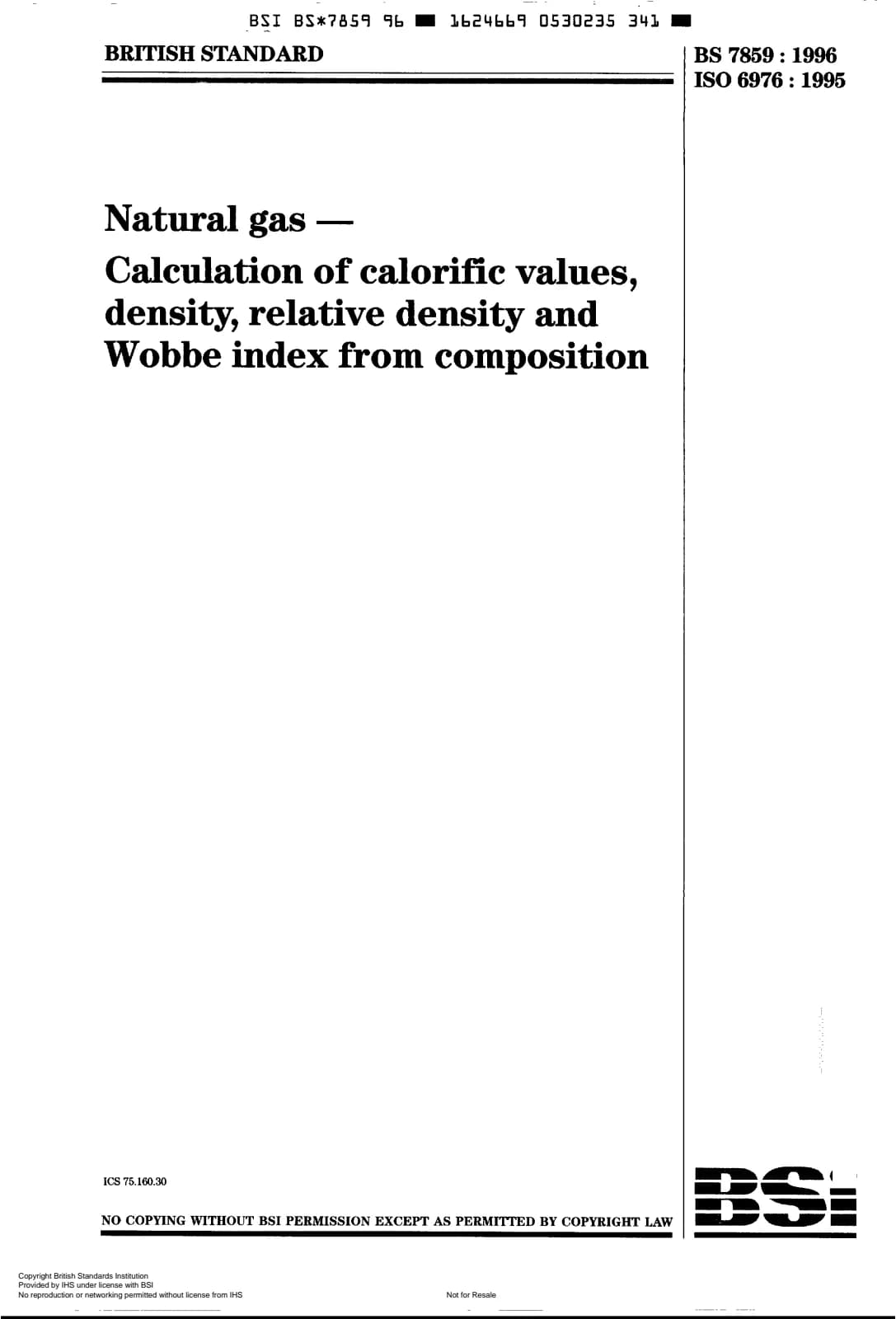 Первая страница стандарта BS 7859:1996